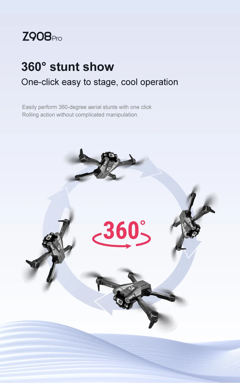 KBDFA Z908 Pro Drone, z908pro 3600 stunt show one-click easy to