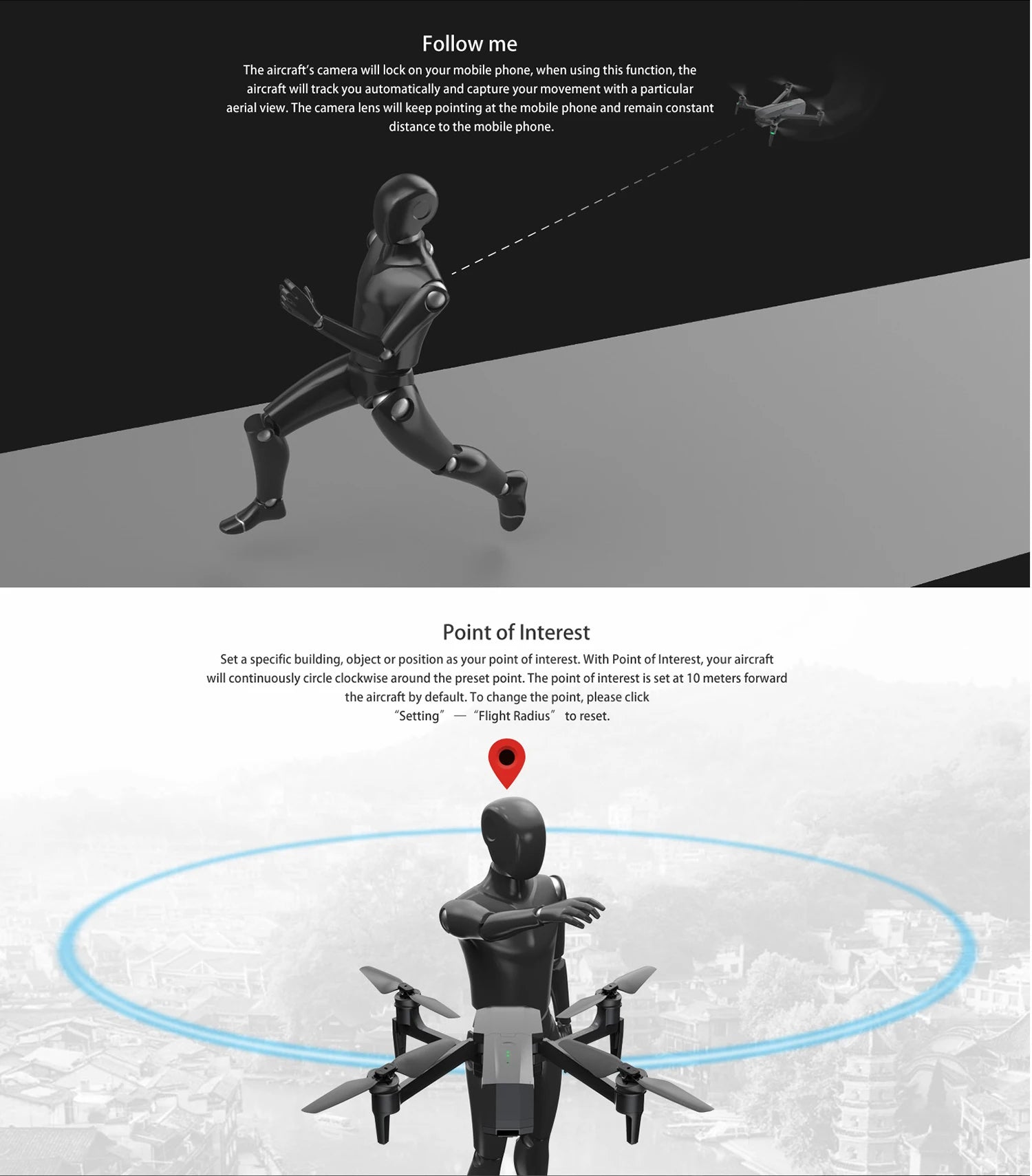 MJX Bug 16 Pro Drone - 3-Axis Gimbal 4K HD EIS Camera GPS Wifi FPV RC Quadcopter Brushless Motoe Foldable Profesional Dron Helicopter Professional Camera Drone 16 MJX Bug 16 Pro Drone, the aircraft will track you automatically and capture your movement with a particular aerial view . the