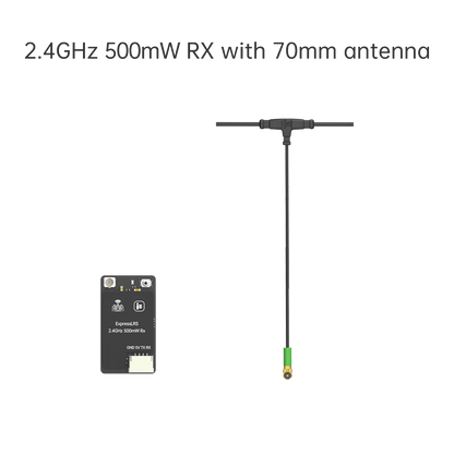 iFlight ELRS 500mW Receiver, High-performance 900MHz/2.4GHz receiver for FPV drones with 500mW transmission range.