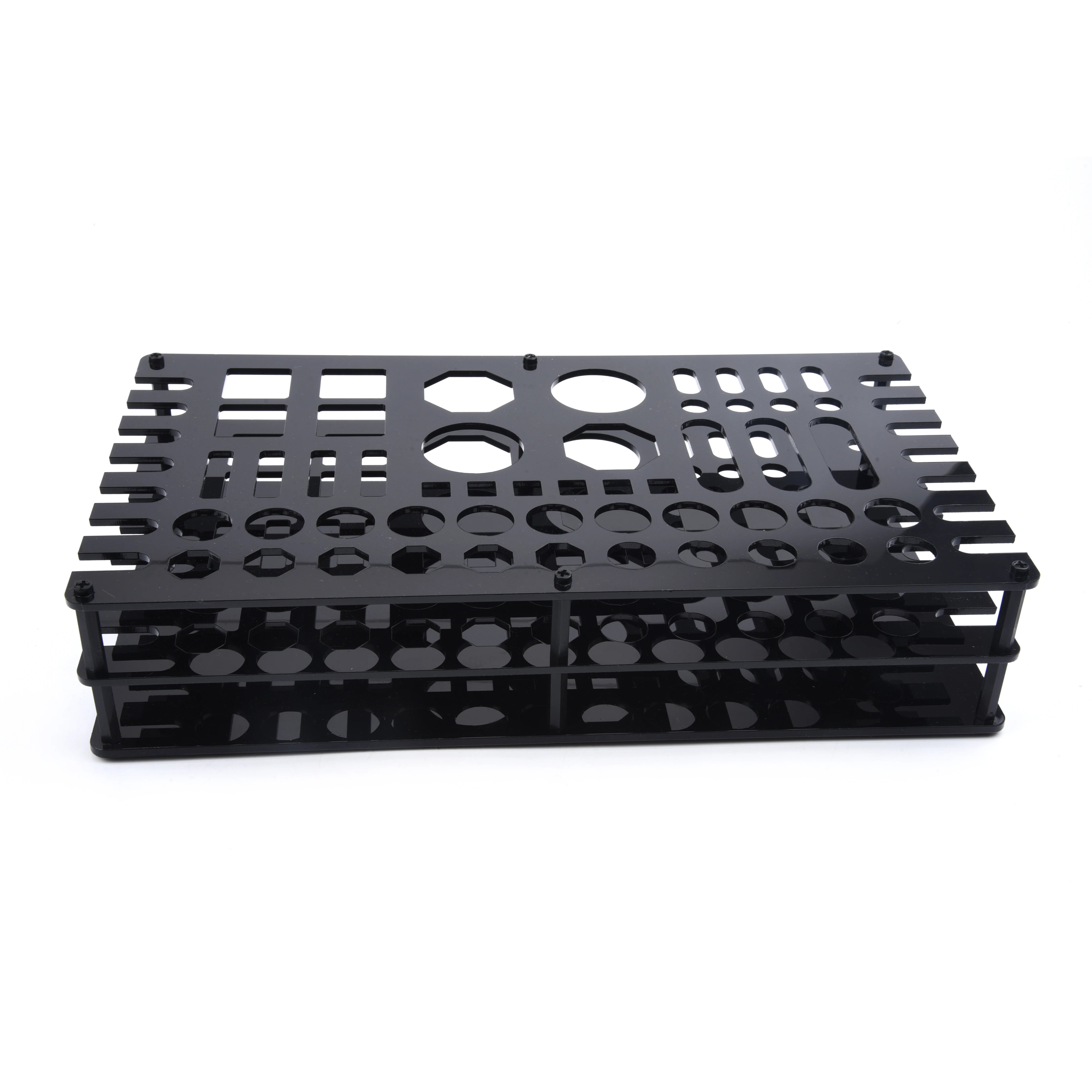 63 Hole Screwdriver Storage Rack Holder, DIY unassemble package, enjoy the process to finish a tool stand