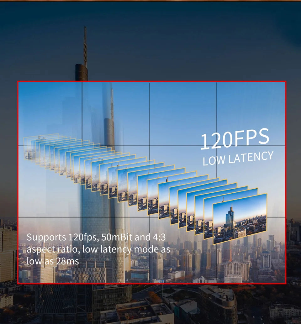 120EPS LOW LATENCY Supports 120fps, SOmBit and