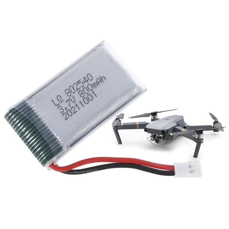 3.7V 800mAh 802540 Drone Battery, Remote control quadcopter suitable for SYMA X5C, X5C-1, X5SC, X5SW, M68, K60, HQ-905, and CX30.