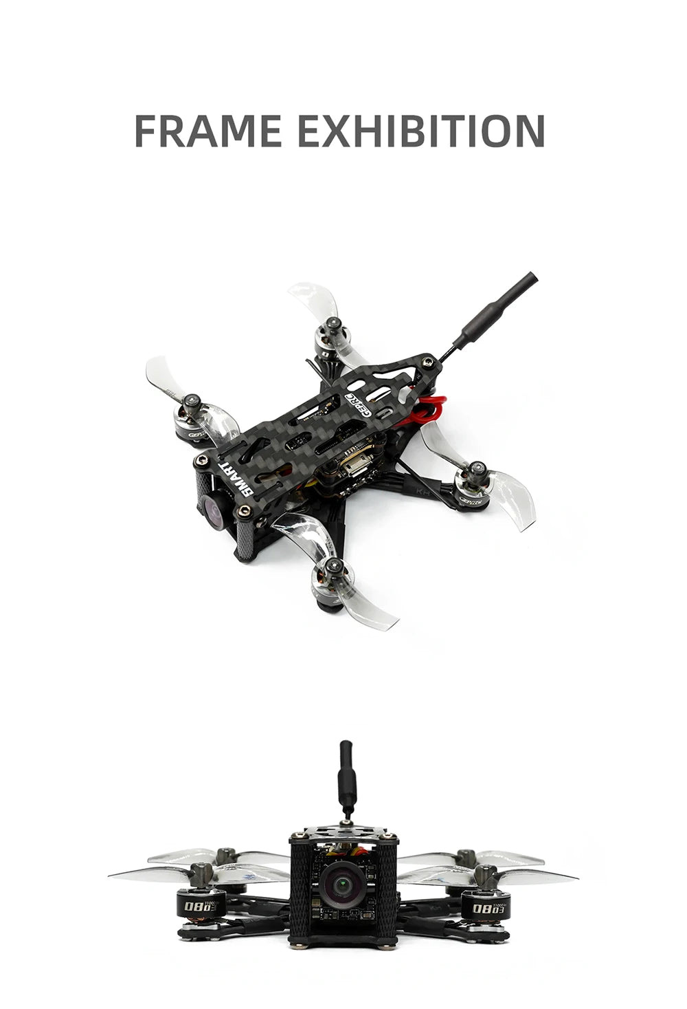 GEPRC SMART16 Freestyle FPV Racing Drone STABLE F411 BLheli_S 12A 5.8G 200mW 2S 78mm 1.6inch Tiny Quadcopter RTF 17 FRAME EXHIBITION DBbg 0 1