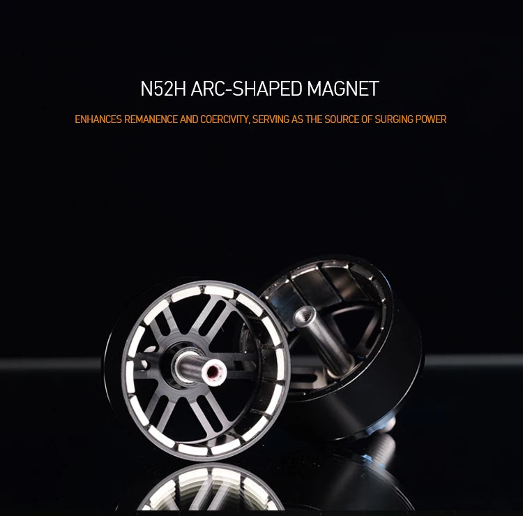 MAD BSC2810 Brushless Motor, Optimized remanence and coercivity for powerful energy source with surge performance.