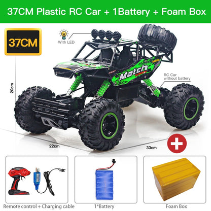 37CM Plastic RC Car + 1Battery + Foam Box 37CM With LED