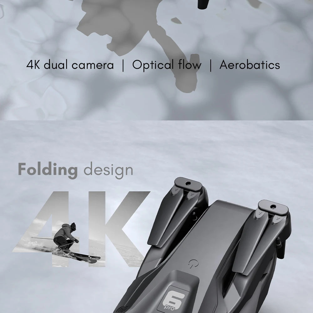 H66 Drone - 4K HD Camera Optical Flow Mini RC Helicopter FPV WIFI Professional Foldable Quadcopter Children's Toy Gifts 27 H66 Drone, 4k dual camera optical flow aerobatics folding design 07