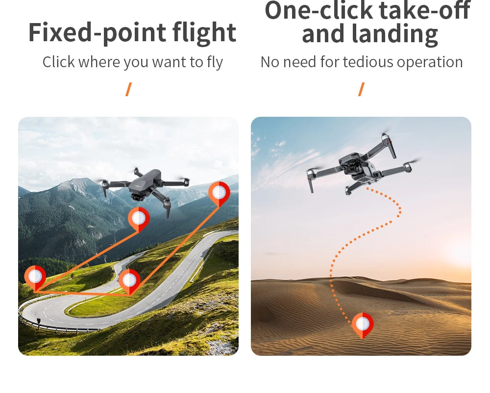 New GPS Drone 4k Profesional 8K HD Camera 3-Axis Gimbal Aerial Photography Brushless Foldable Quadcopter RC Dron Toys Gifts Professional Camera Drone 34 New GPS Drone, One-click take-off Fixed-point flight and landing Click where you want to fly No