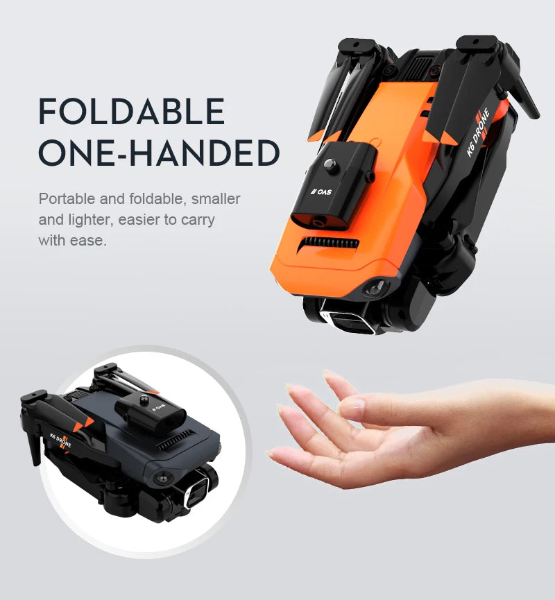 NEW K6 Drone, foldable one-handed 0 jo45 portable and foldable