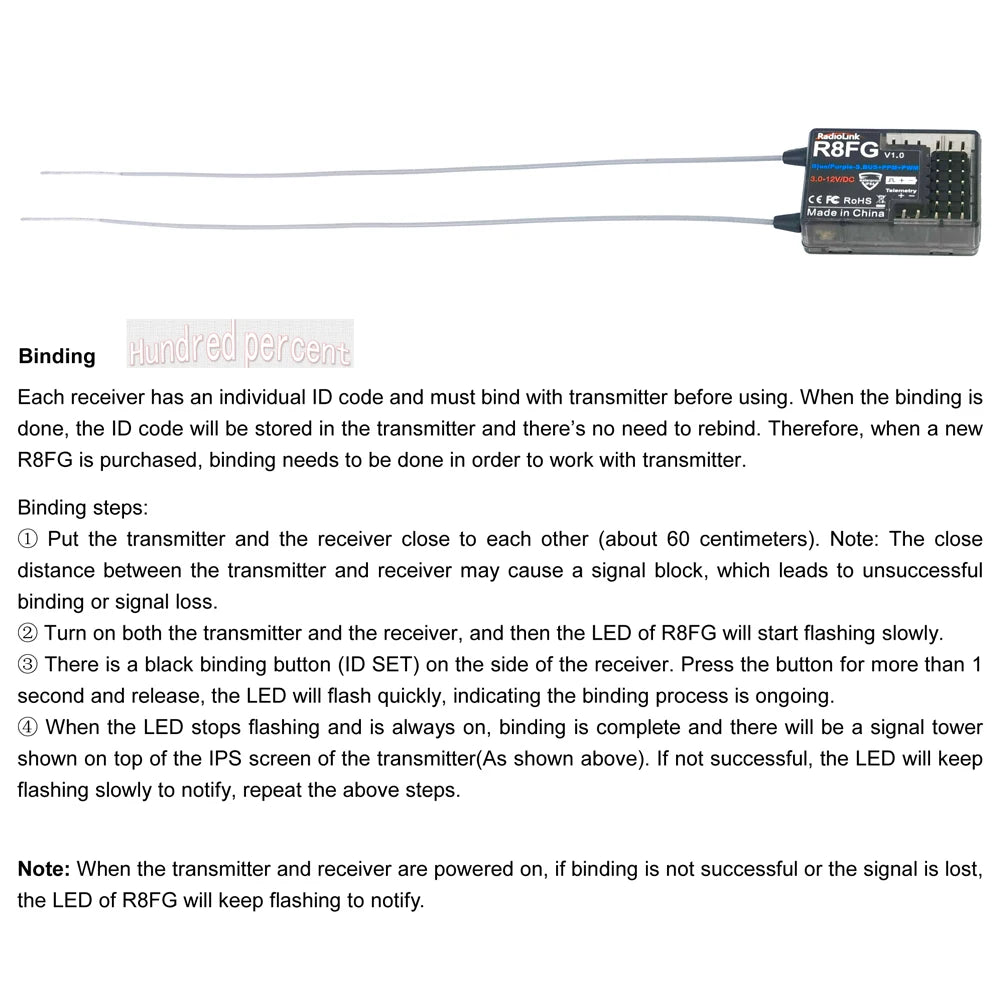 Radiolink RC8X 2.4G 8 Channels Radio Transmitter, Radiolink RC8X 2.4G