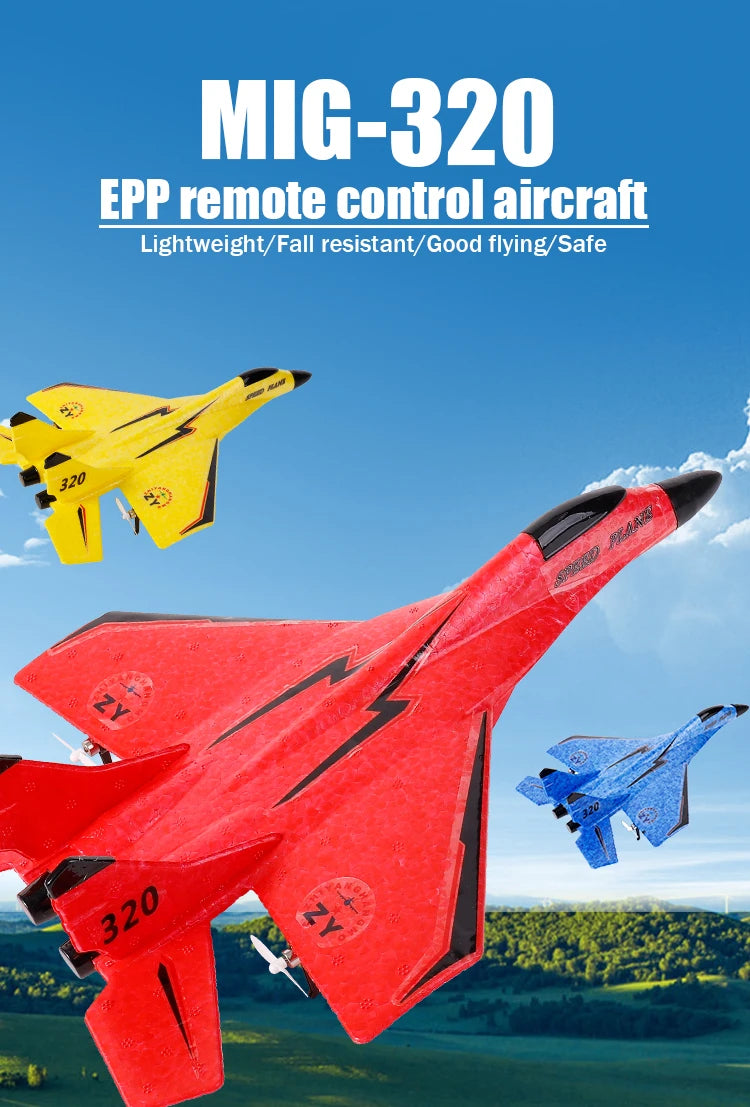 New RC Plane Glider Airplane, MIG-320 EPP remote controlaircraft Lightweight/Fall resistant/Good flying