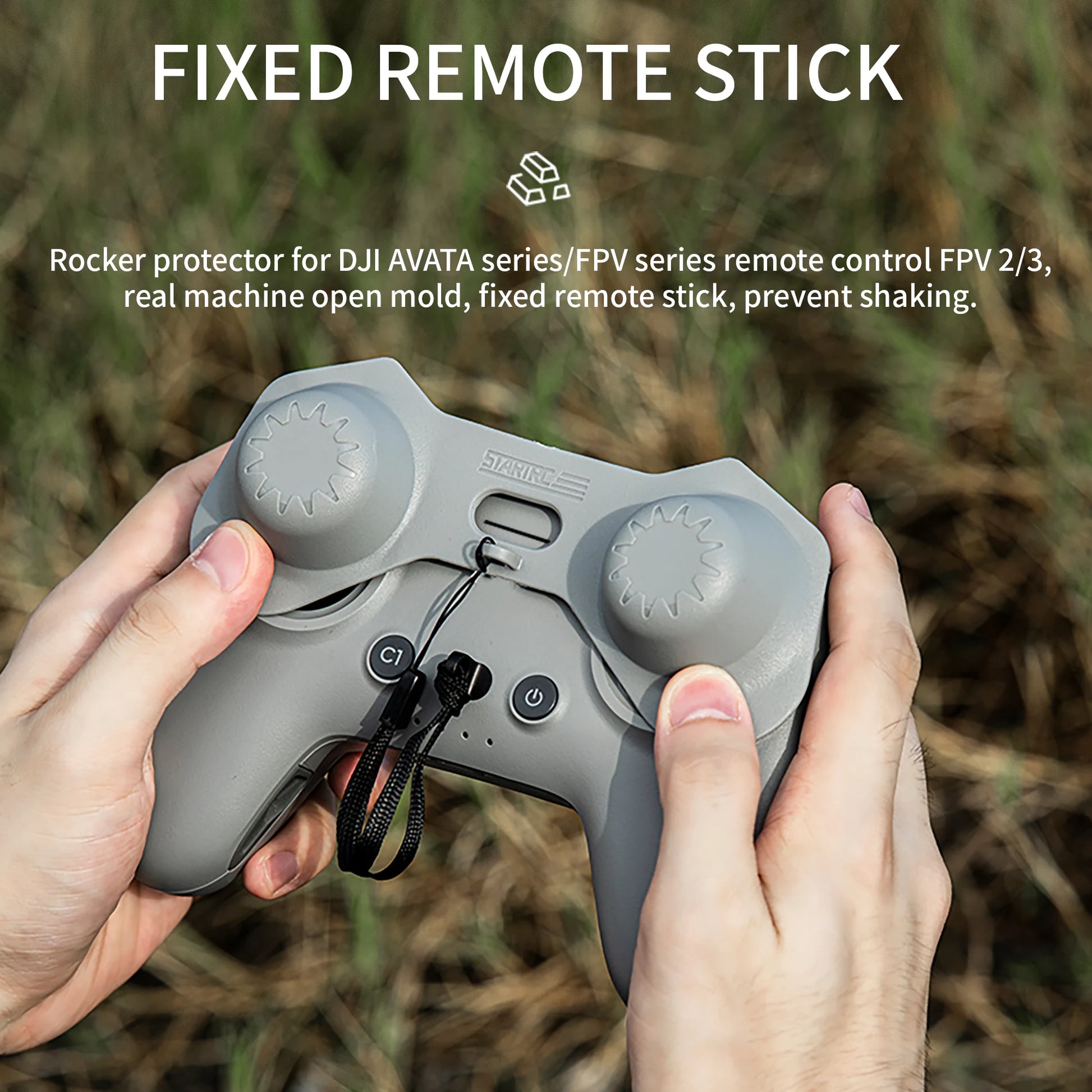 STARTRC Remote Control Joystick Protective Cover, Fixed remote stick protector for DJI Avata and FPV series, featuring TPU cover and lanyard to prevent shaking.