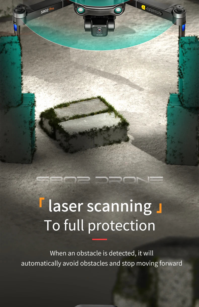 S802 Pro Drone, Pro SE3CZ3 73C1 | [ laser scanning ] Automatically avoid