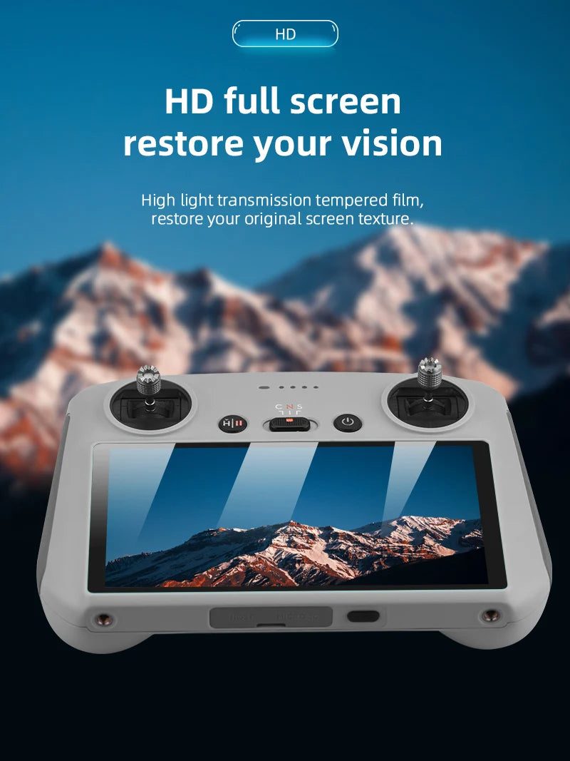 3PCS Tempered Glass Screen Protector for DJI MINI 3 Pro Remote Control Protection Protective Film for DJI MINI 3 RC Accessories 10 HD HD full screen restore your vision tempered film, restore your original screen texture .