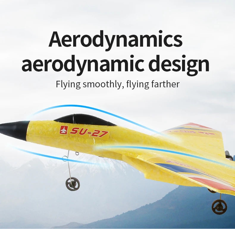 RC Aircraft SU27 Plane, Aerodynamics aerodynamic design Flying smoothly, flying farther sU-