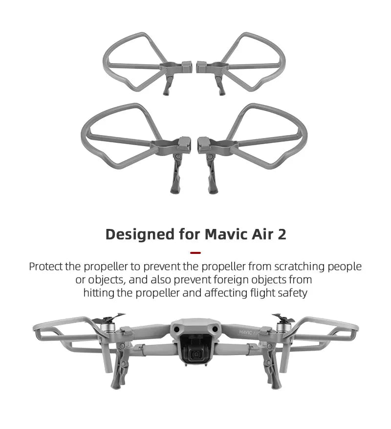 Propeller Guard for DJI Mavic Air 2/2S Drone Protective Cover for mavic air2/Mavic Air 2S Accessories with Foldable Landing Gear 13 Propeller Guard, Designed for Mavic Air 2 Protect the propeller from scratching people or objects .