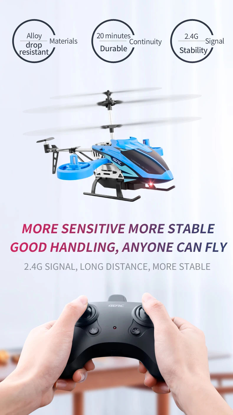 4DRC M5 RC Helicopter, 20 minutes 2.46 drop Materials Continuity Signal resistant Durable Stability MORE SENS
