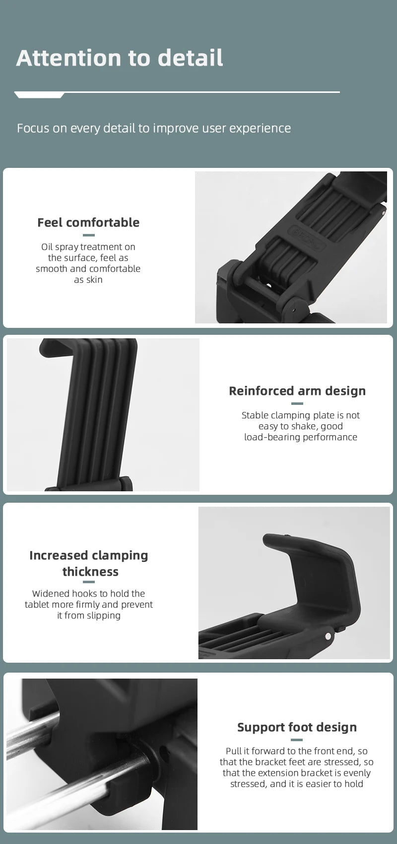 Tablet Holder, tablet is designed to be able to be held more firmly and prevent it from slipping