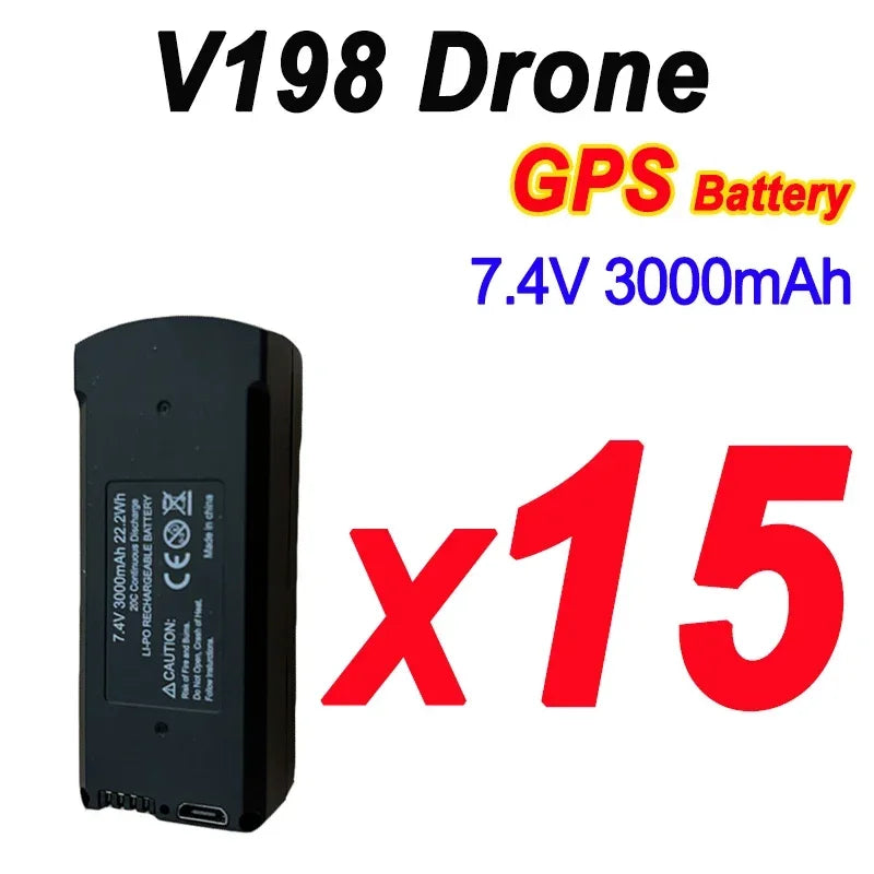 V198 Drone Battery 7.4V 3000mAh