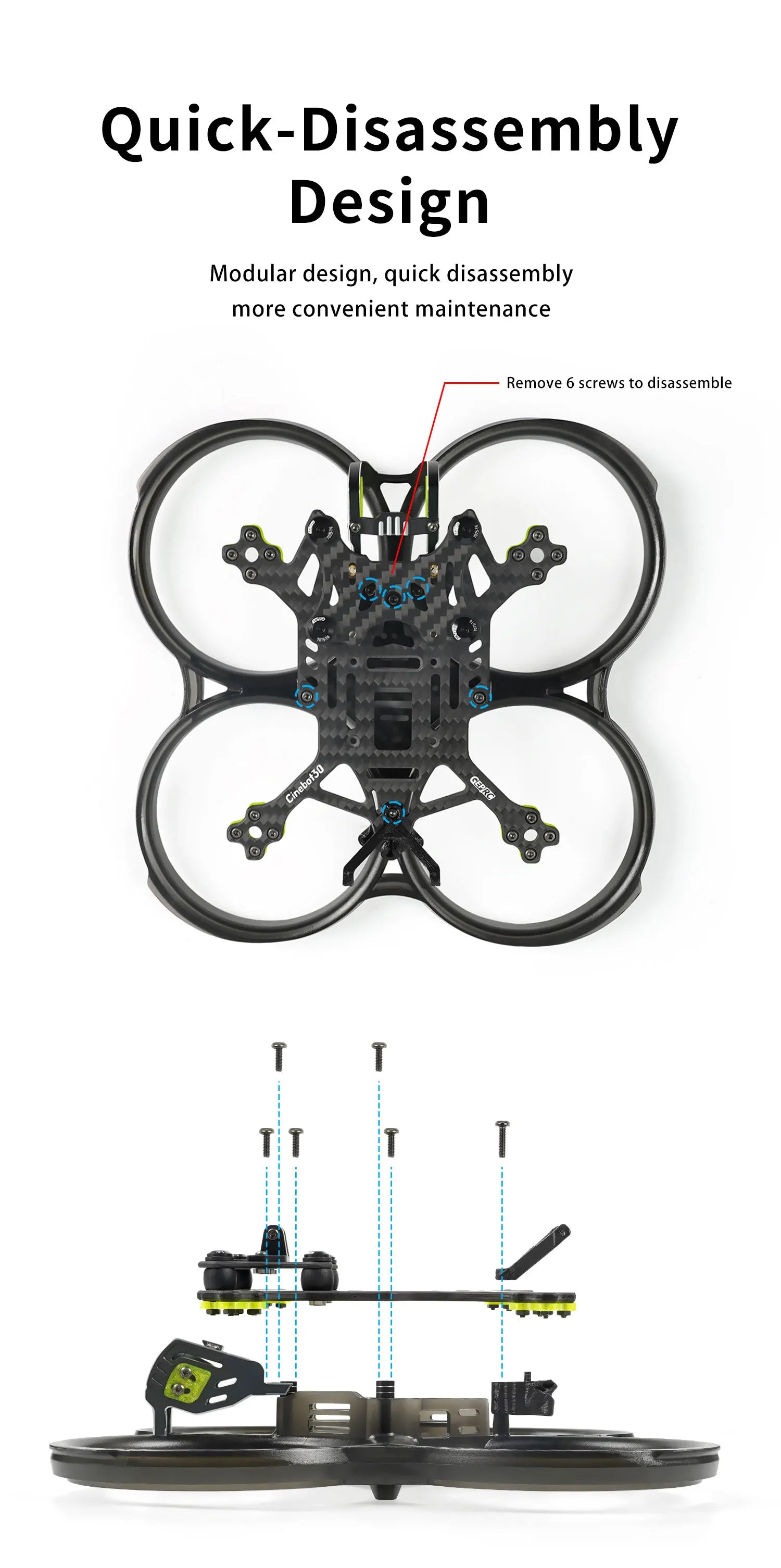 Quick-Disassembly Design Easy-to-disassemble quick Cine