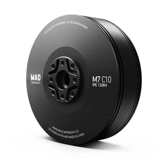 MAD M7C10 V3 Drone Motor, High-efficiency drone motor for quadcopters, offering endurance options in 100KV, 120KV, and 190KV.