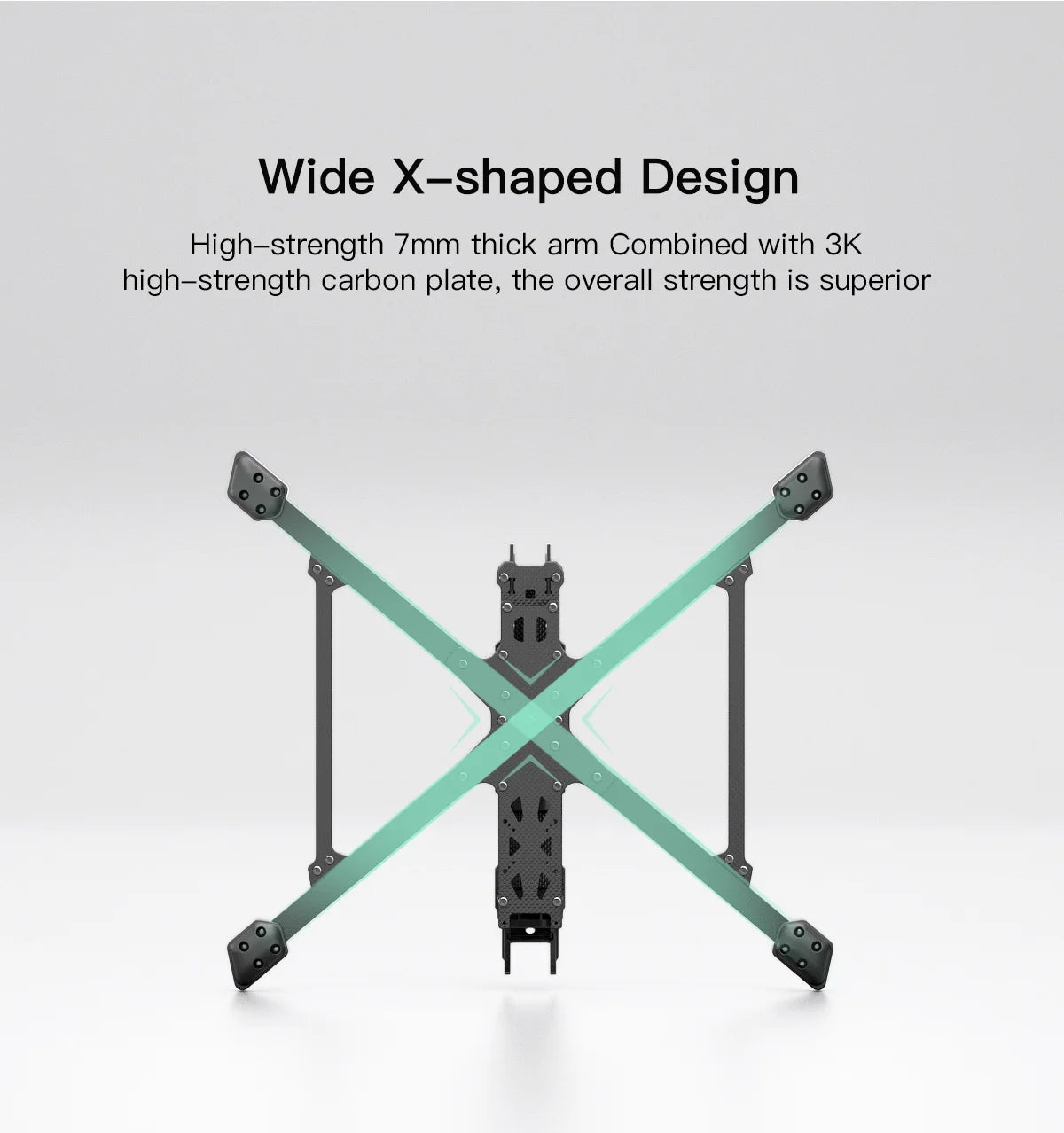 GEPRC GEP-EF10 Frame Parts, wider X-shaped Design High-strength 7mm thick arm .