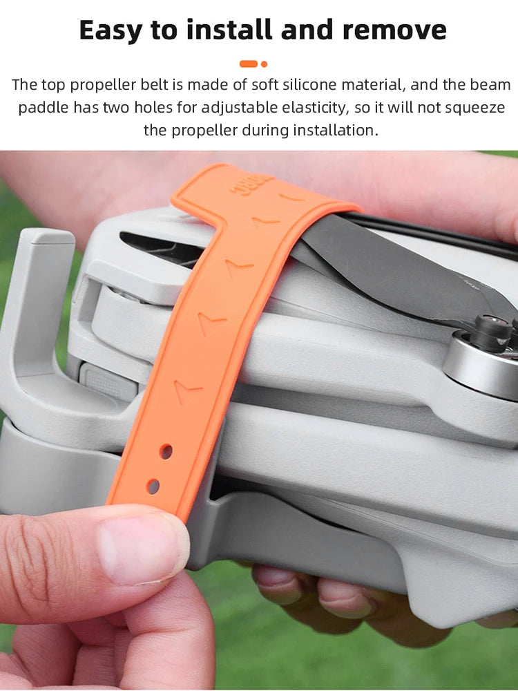 Propeller Holder for DJI Mini 3/3 Pro - Wings Fixed Stabilizers Protective Prop Blades Strap Drone Accessories DJI Accessories 15 Propeller Holder for DJI Mini 3/3 Pro, top propeller belt is made of soft silicone material, and the beam paddle has two holes for