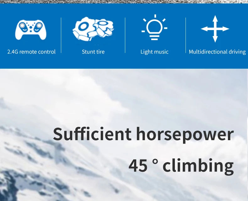 4WD RC Car Drift Stunt Car, 0: 2.4G remote control Stunt tire Light music Multidirectional driving Suf