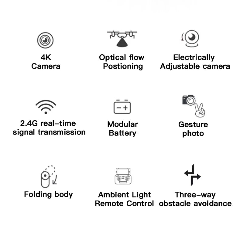 M6 Drone - Three-sided Obstacle avoidance Drone 4K Professional HD Camera Aerial Photography Foldable Quadcopter Airplane Remote toys 16 M6 Drone, 4k optical flow electrically camera postioning adjustable camera