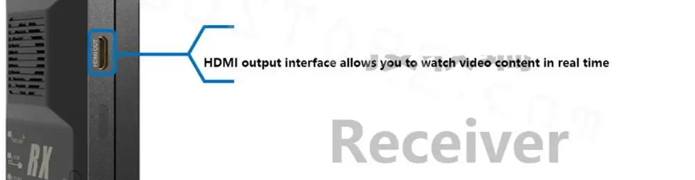 Insight HD Digital Wireless Transmission System 4K UHD/1080P Lite Pro/Pro 1080p FHD 5G 10KM HDMI Video Transmitter Receiver 19 HDMI output interface allows you to watch video content in real time RK Receive