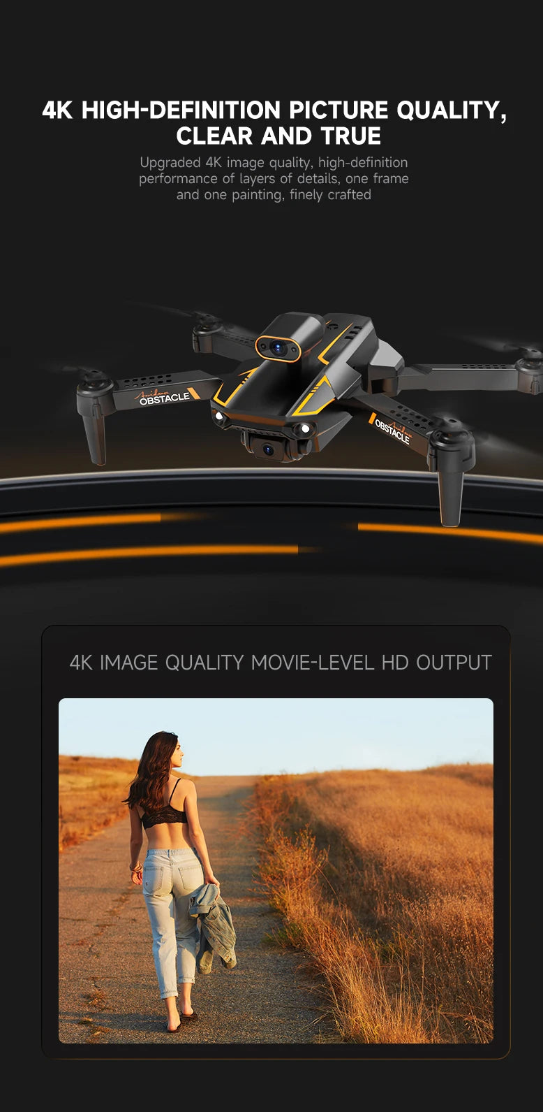 S91 Drone, finely crafted 4k image quality movie-level hd