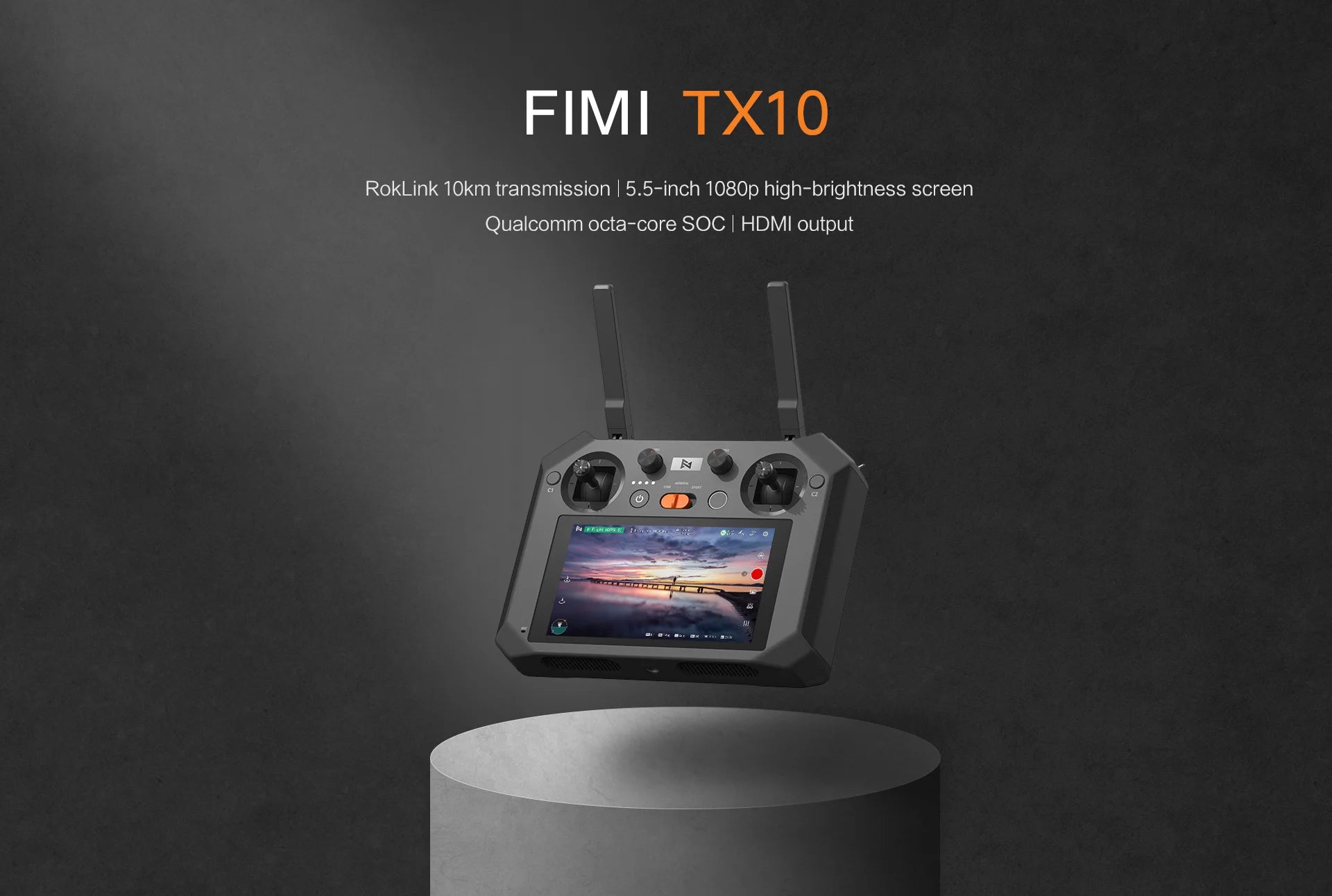 FIMI TX10 Remote Controller, FIMI TX1O RokLink 1Okm transmission 5.5-inch 