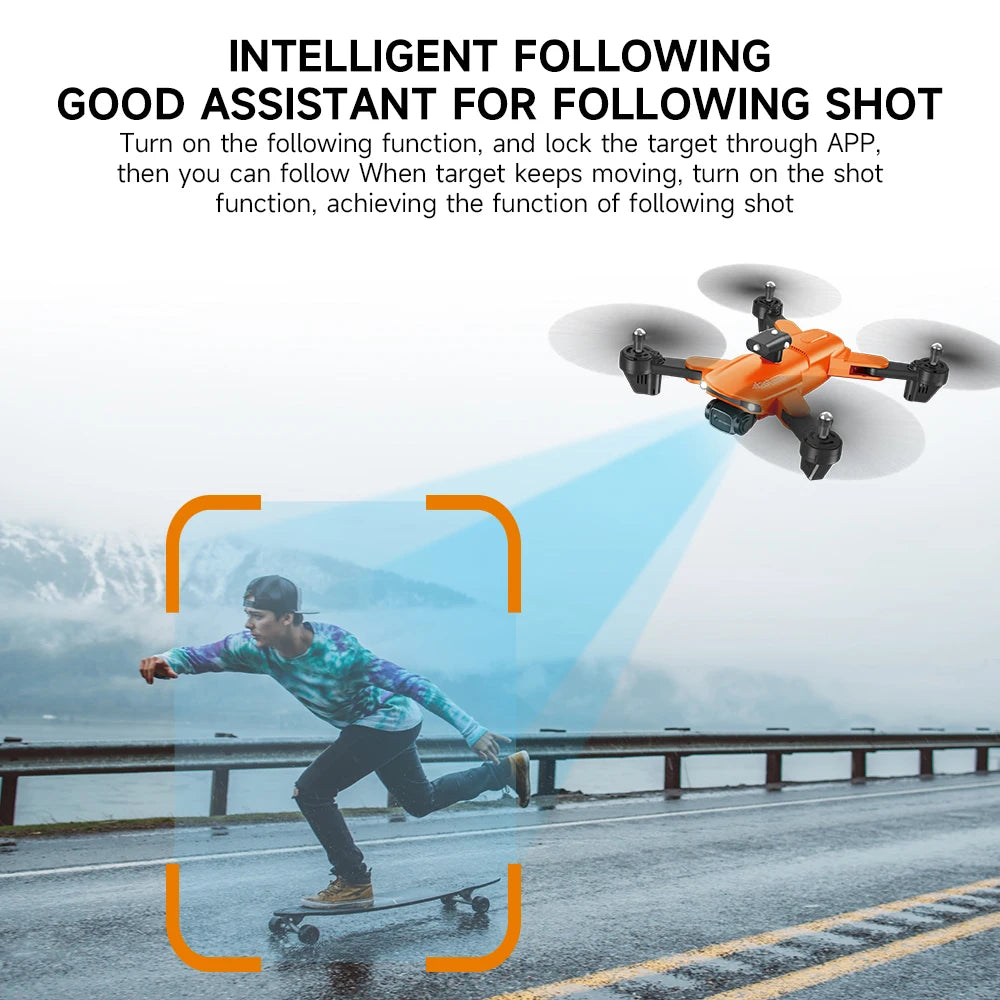 QJ F184 Drone - 4K Dual Camera WiFi FPV One Button Obstacle Avoidance Smart Follow 360° Quadcopter RC Helicopter Toy Gifts 25 QJ F184 Drone, intelligent following good assistant for following shot . lock the target through app