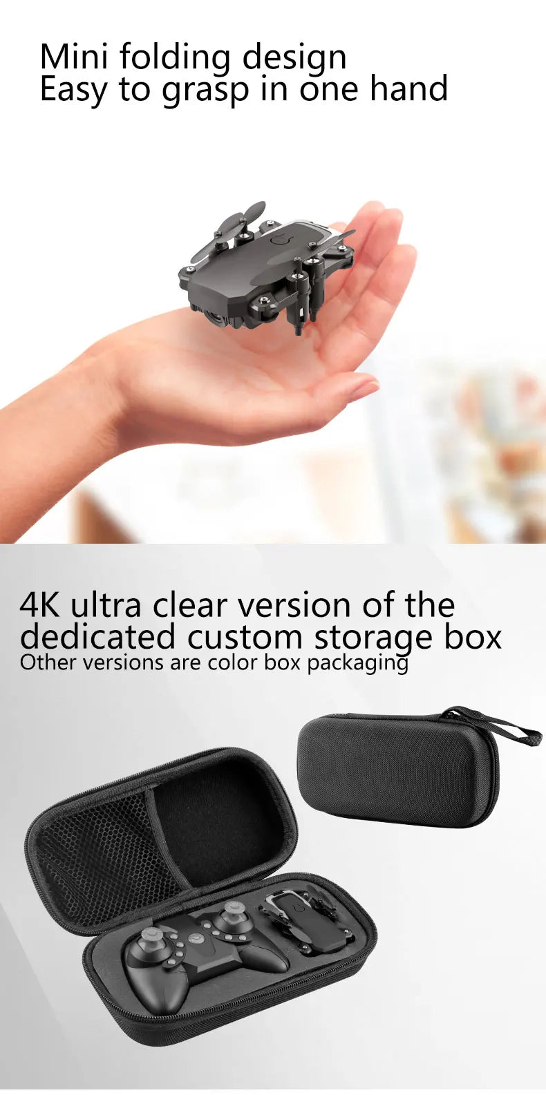 LF606 Drone, custom patogage box is a mini folding design easy to grasp