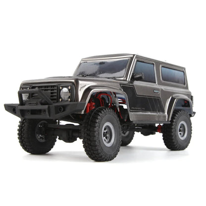 D1RC 1/18 2.4G Mini Off‑Road Rock Crawler RC Car, Waterproof ESC/RX, 7.4V 600mAh LiPo, 3‑Wire Servo, 4WD Ladder‑Frame