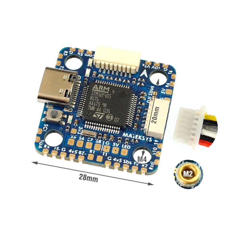 MATEK F405-MiniTE - 20X20mm 30X30mm MATEK F405-MiniTE OSD Baro Blackbox F405 Flight Controller ArduPilot INAV BetaFlight for RC FPV Airplane Drone 10 MATEK F405-MiniTE, Compared with F722-miniSE 8motors or 6motor+2servos