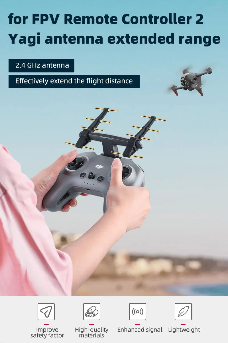 DJI FPV Propeller Guard Lens Cover Cap Antenna Signal Extender Landing Gear Propeller Box for DJI FPV Comb Drone Accessories 69 DJI FPV Propeller, FPV Remote Controller 2 Yagi antenna extended range 2.4 GHz antenna Effectively