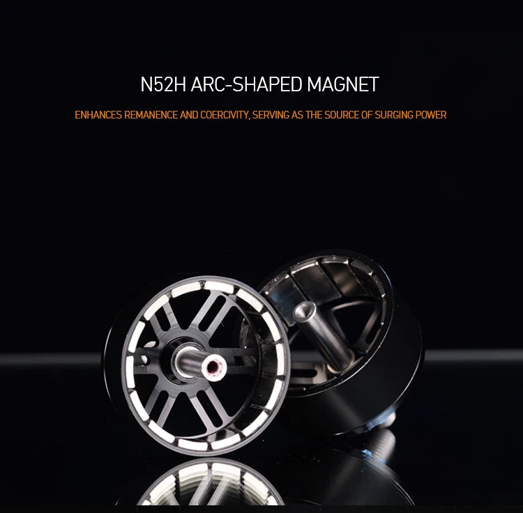 MAD BSC2812 FPV Drone Motor, High-performance motor with N52H arc-shaped magnet design for enhanced power output in FPV drones.