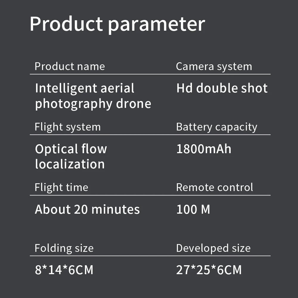 E88 MAX Drone 22 E88 MAX Drone, Camera system Intelligent aerial Hd double shot photography drone Flight system Battery capacity Optical flow 1800