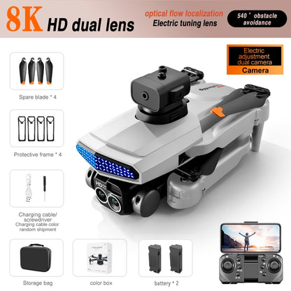 D6 Drone, optical flow localization 540 obstacle 8K HD dual lens Electric tuning lens avold