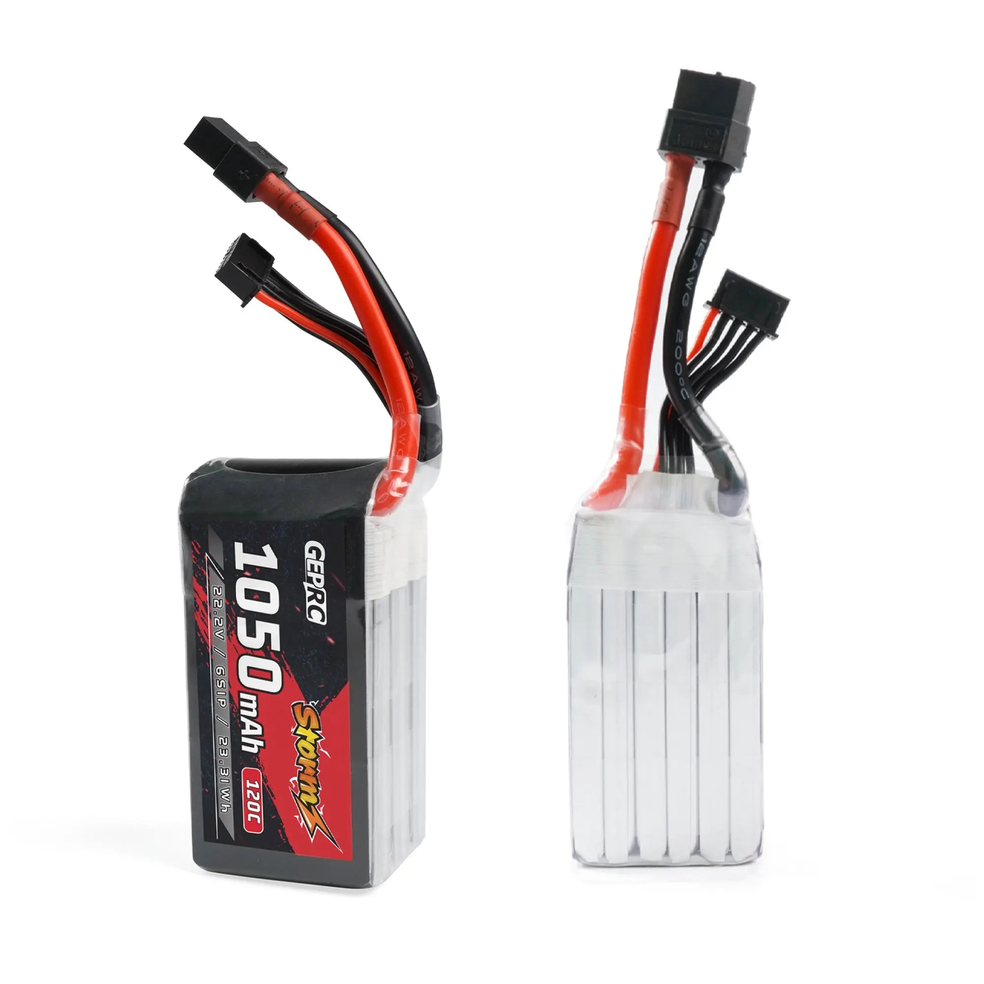 GEPRC Storm 6S 1050mAh 120C Lipo FPV Battery, we’ve been pursuing smaller size, lighter weight, more power and higher capacity FP