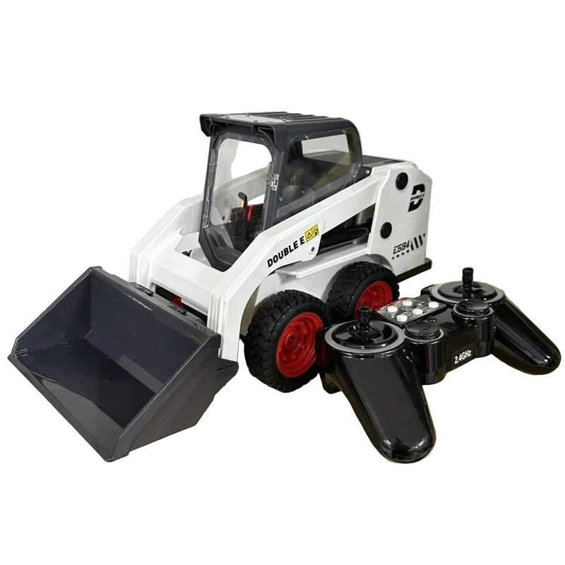 Double E E594 1:14 Skid Steer Loader RC Truck, 2.4GHz, 3.7V 500mAh Battery, LED Cockpit, Simulative Sounds