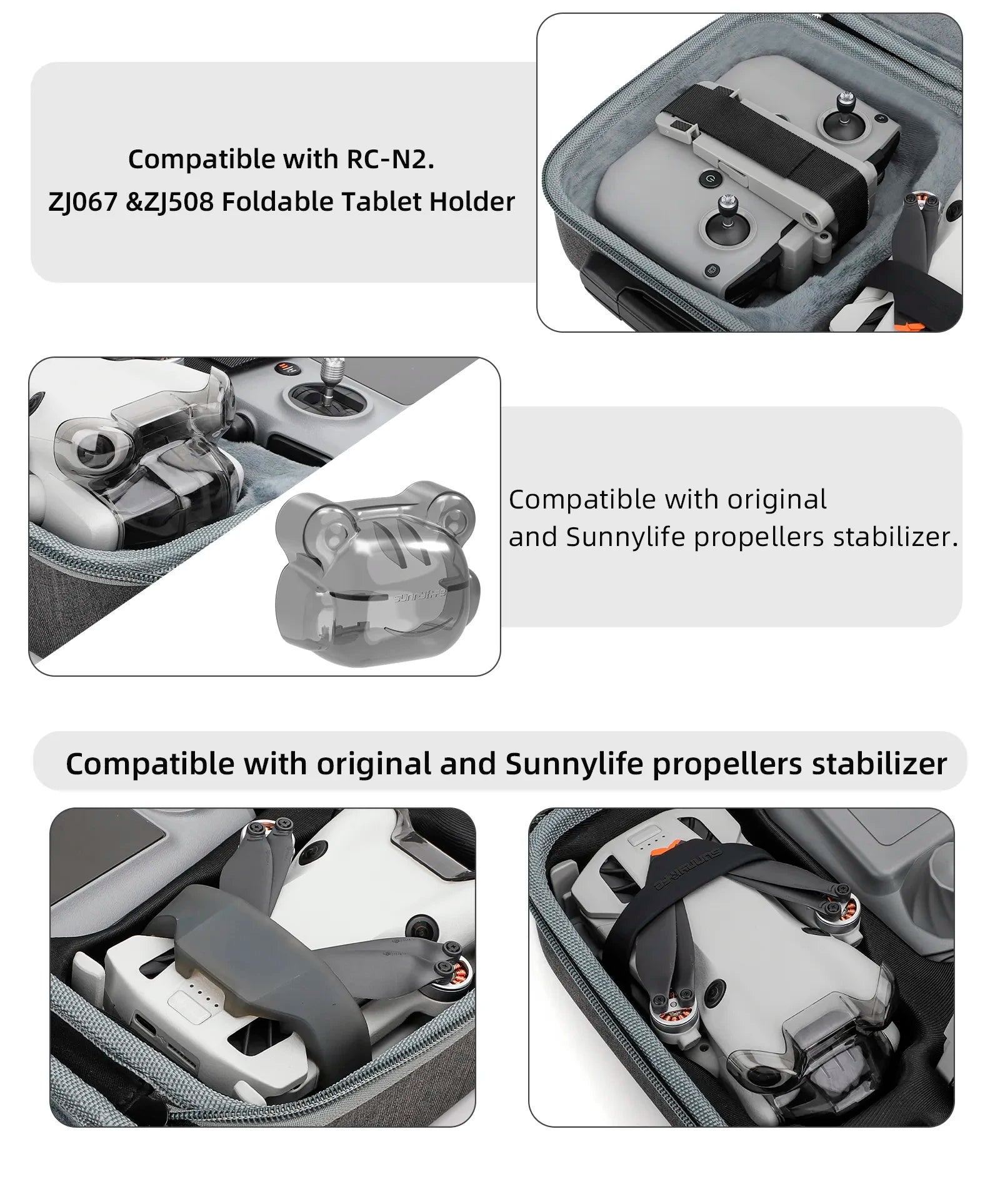 Portable Carrying Case For DJI Mini 4 Pro - Handbag Storage Bag for DJI RC 2/N1/N2 Drone Remote Controller Box 22 Portable Carrying Case For DJI Mini 4 Pro, Compatible with original and Sunnylife propellers stabilizer 7nJHe @2 SHU