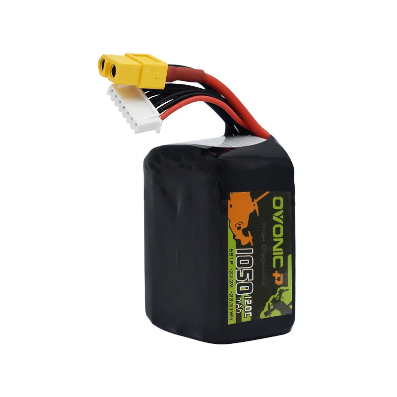 Ovonic 6S 22.2V 1050mAh 120C Lipo Battery, Ovonic 6S 1050mAh LiPo battery for helicopters and remote control toys, CE certified.