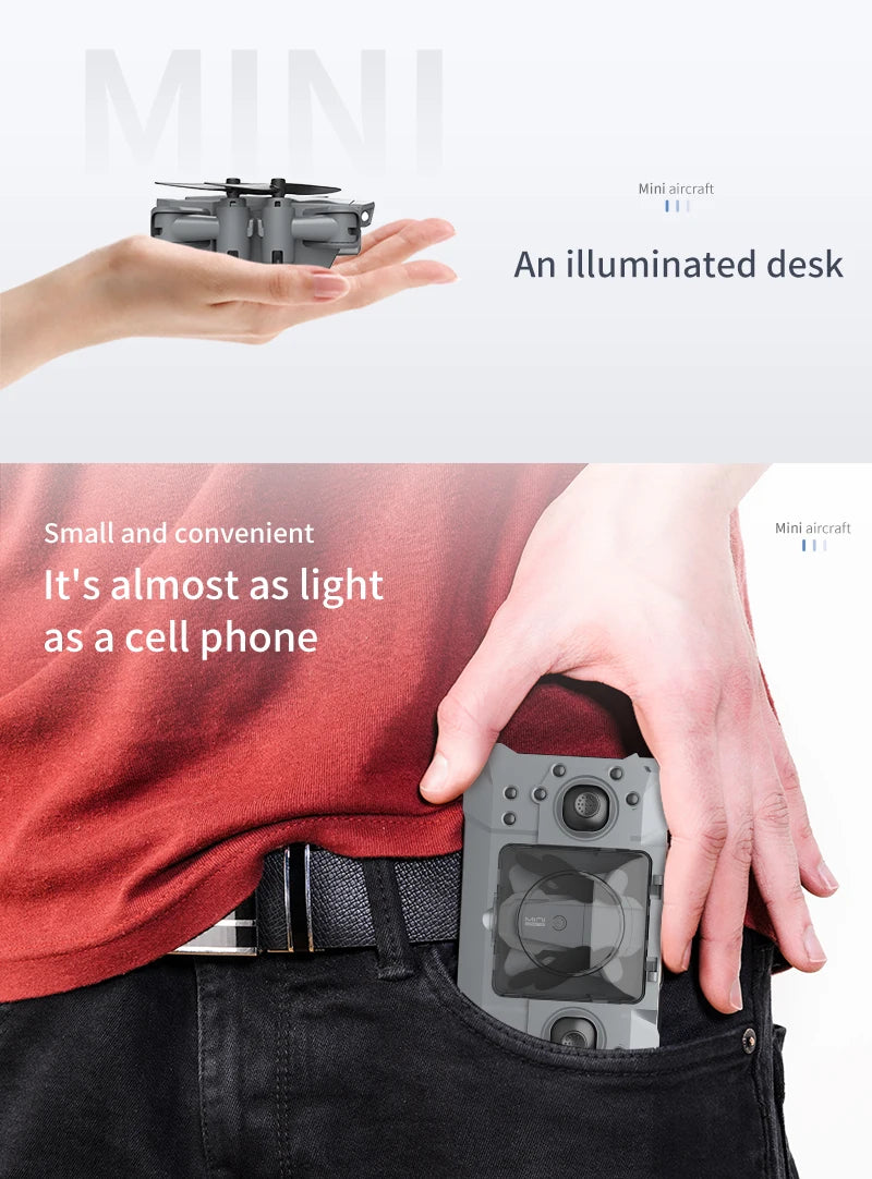 QJ KY905 Mini Drone - Profesional 4K Camera Wifi FPV Foldable Dron Quadcopter One-Key Return 360 Rolling RC Helicopter Kid Toys 39 QJ KY905 Mini Drone, aan mini aircraft an illuminated desk small and convenient mini aircraft