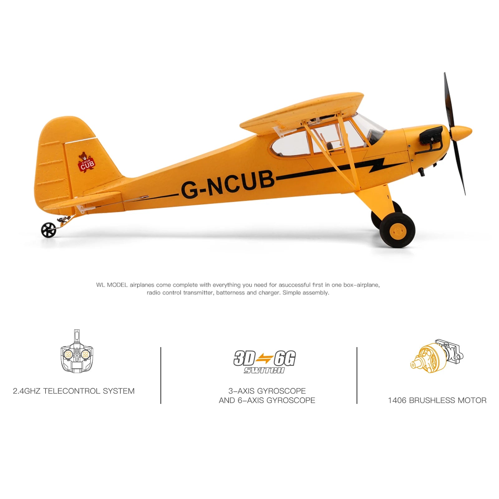 A160 RC Airplane, Cub WL MODEL airplanes come complete with overything you need for asucce