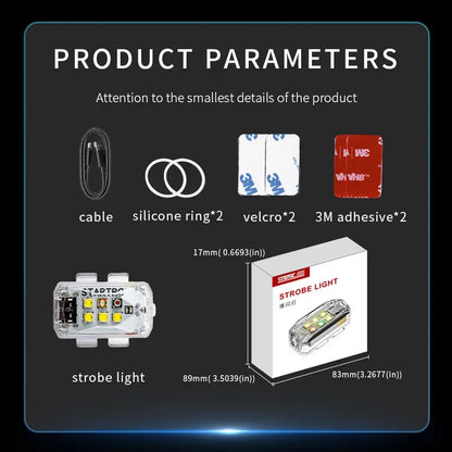 Lumière stroboscopique STARTRC pour drone, 6 LED, visibilité 5 km — Feux clignotants pour DJI Mini 4 Pro/Air 3/Mini 3/2/Air 2S