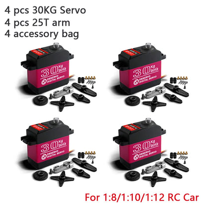 4X DSServo, Servo 4 pcs 25T arm 4 accessory bag Kg 8 30r