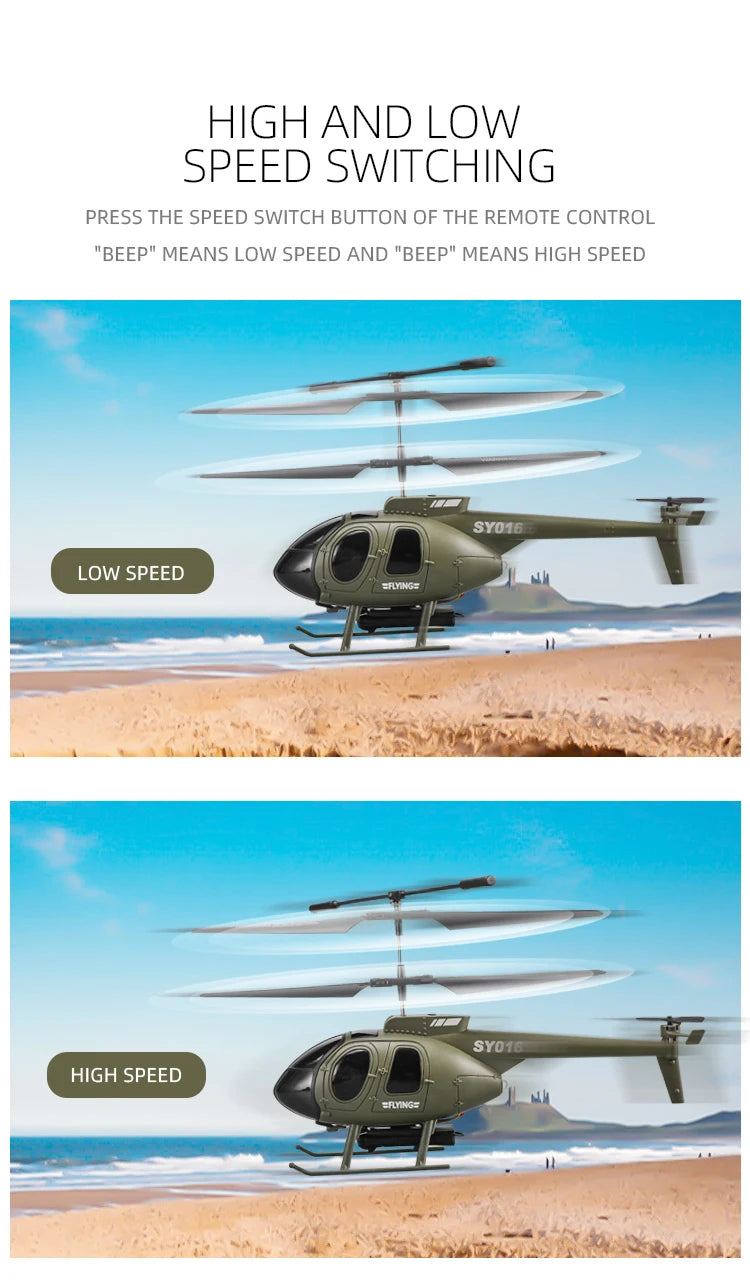 6Ch Rc Helicopter, HIGH AND LOW SPEED SWITCHING PRESS THE SLIDE SW