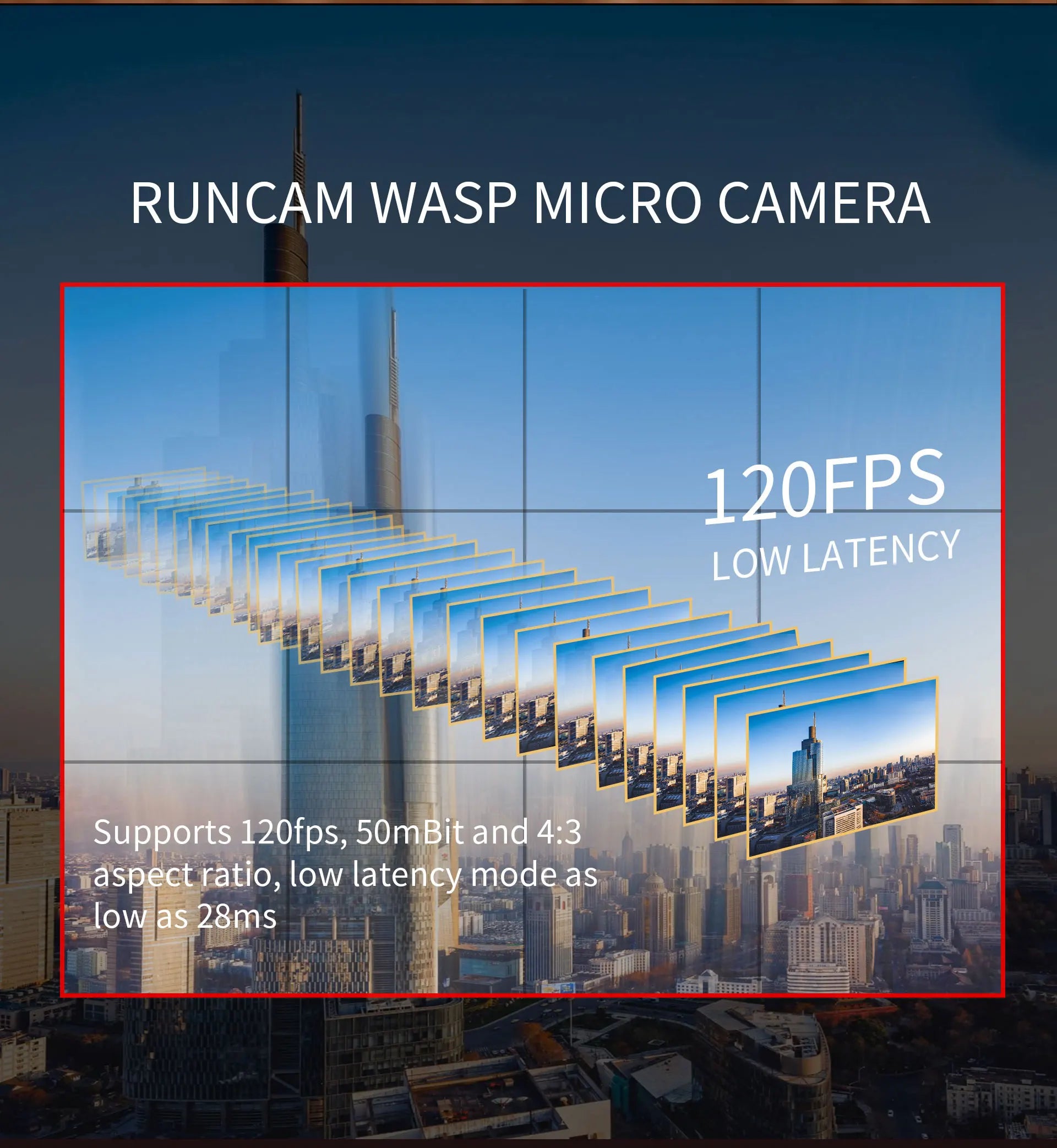 RunCam Link Wasp - Digital FPV VTX 120FPS 4:3 Camera DJI HD System 14 RunCam Link Wasp, RUNCAM WASP MICRO CAMERA 120EPS LATENCY Supports 120
