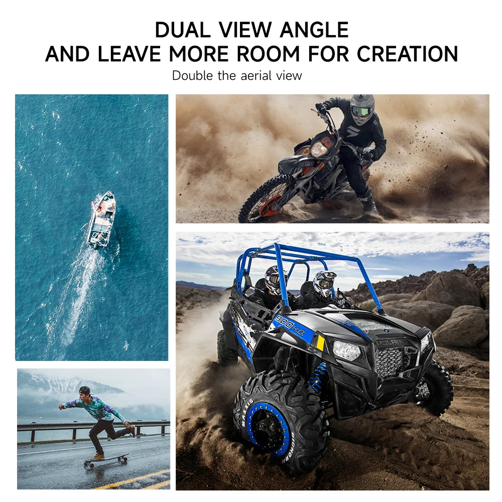 QJ F184 Drone - 4K Dual Camera WiFi FPV One Button Obstacle Avoidance Smart Follow 360° Quadcopter RC Helicopter Toy Gifts 18 QJ F184 Drone, dual view angle and leave more room for creation double the aerial view